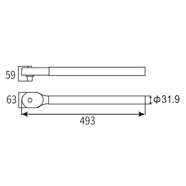19mm 系列公制快速脫落棘輪扳手