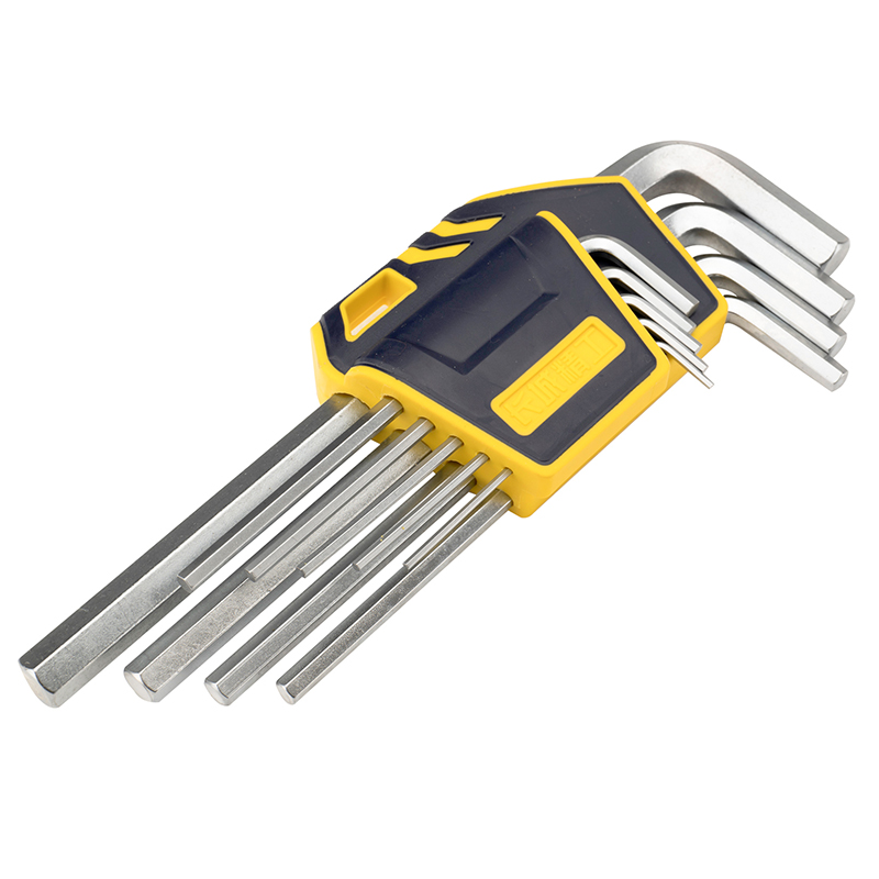 9pcs 塑插亞光平頭加長內(nèi)六角扳手組套