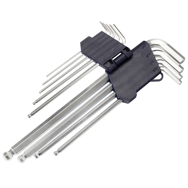 9pcs 英制球頭特長(zhǎng)內(nèi)六角扳手組套