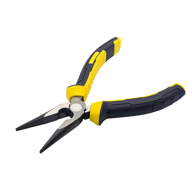 Great Wall Industrial-Grade German-Style Bi-Color Handle Long Nose Pliers，Labor-Saving