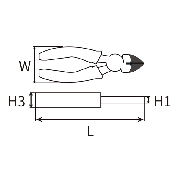 Great Wall Industrial-Grade Japanese-Style Diagonal Cutters Pliers，Labor-Saving